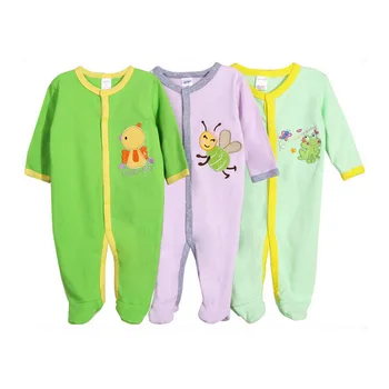 Baby Sparkedragt i Bomuld Nyfødte Spædbarn 12M Baby Pige Jumpsuits 3pc/masse langærmet Baby Boy Tøj Baby Tøj