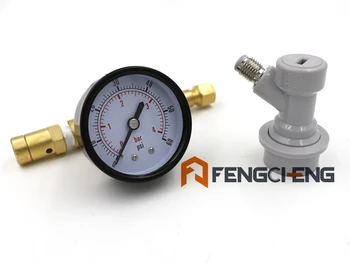 Ball Lock Justerbar Tryk Ventil w/Gauge,0~4 bar, 0~ 60 psi, Kegging udstyr
