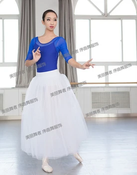 Ballet Trikot Fashion Sort Blå 3/4 Ærmer sexet kvinder, pigen søde dans tøj ballet suit voksen S-XL Dancewear