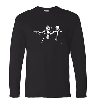 Banksy Star Wars Pulp Fiction Mænd T-Shirt 2017 nye forår bomuld, til mænd langærmet T-shirts hip hop trænings-og man top tees