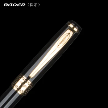 Baoer Pen Metal Rullelejer Bolden Pen 0,7 mm Luksus Kuglepen til Kontor, Skole Leverancer Business Gave Gratis Fragt