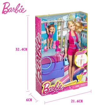 Barbie Originaler Gymnastik Træner Pige Fyrster Dukke Amerikansk Pige Dukker Boneca Brinquedos Til Fødselsdag Gave Legetøj Juguetes DKJ21