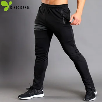 BARBOK Nye mænd sport leggings yoga fitness legging kører kompression sportstøj bløde bukser jogging bukser mænd sport leggings