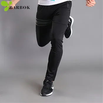 BARBOK Nye mænd sport leggings yoga fitness legging kører kompression sportstøj bløde bukser jogging bukser mænd sport leggings