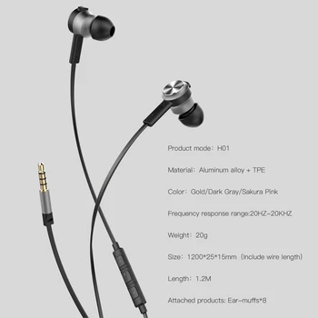 Baseus Encok øretelefoner med Mikrofon Super Bass-Hovedtelefoner Headset Til iphone 5 6 xiaomi gamer headset smartphone fone de ouvido