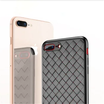 Baseus Kreative Grid Silikone Case Til iPhone 8 8 Plus 7 7 Plus X Sager Luksus Ultra Tynd og Blød TPU cover Til iPhone 8 8 Plus Capa