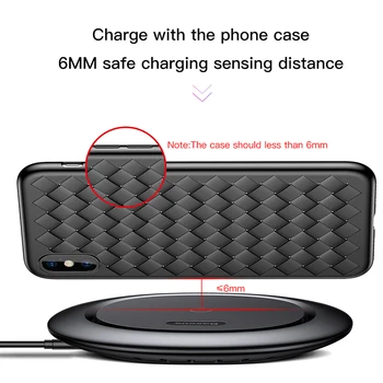 Baseus QI Trådløse Oplader til iPhone X 8 Plus Samsung Galaxy S8 S7 S6 Kant Mobiltelefon Desktop Trådløs Opladning Oplader