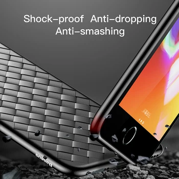 Baseus Weaveing phone case for iPhone 7 8 Trendy Grid Silikone Case til iPhone 7 8plus Luksus Ultra Tynd Slank Blødt TPU Capinha