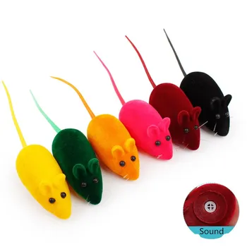 Batch farverige kat Gummi-foret legetøj legetøj til katte killing falsk musen dyr sjov spille legetøj til kæledyr kat produkter p99
