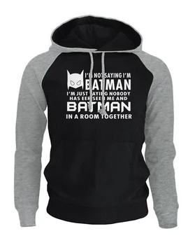 BATMAN Print Mode Streetwear Hoody For Mænd 2018 Efterår og Vinter Sweatshirt Mænds Sportstøj Raglan Hættetrøjer Mærke Tøj Hot