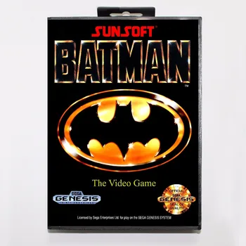 Batman The Video Game (aka Batman) Spil Patron, 16 bit MD Spillet Kort Med en Retail Box Til Sega Mega Drive Til Genesis