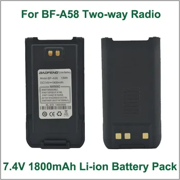 Batteri Walkie Talkie Baofeng BF-A58 DC7.2V 1800mAh Li-ion Batteri til BAOFENG BF-A58 IP57 Vandtæt Bærbare To-vejs Radio