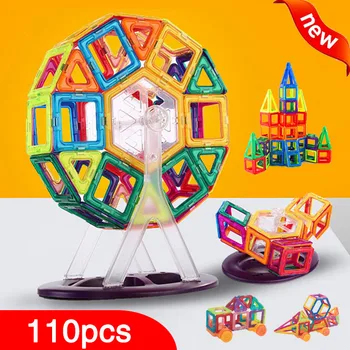 BD 110pcs Mini Magnetiske Designer-byggesæt Model & Bygning Toy Plast Magnetiske Blokke Pædagogisk Legetøj For Børn Gave