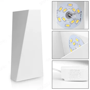 BDBQBL Art Deco LED-Væg Lys til Hjemmet Dual-Head Geometri sengelampe, Badeværelse Loft Dinging Værelse Indendørs Belysning Fastholdelsesanordningen