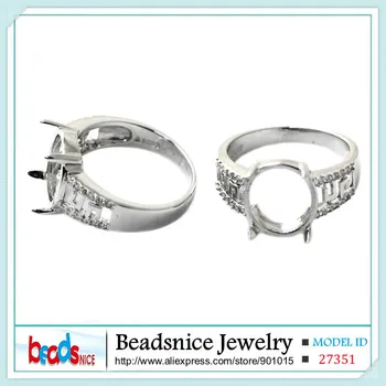Beadsince ID27351 fine smykker ring i sølv 925 engros bedste kvalitet Semi Mount ring til ring design