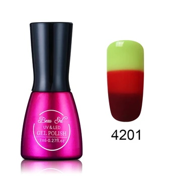 Beau Gel 3 I 1 Farve Skiftende Neglelak og UV-LED-Soak-Off Nail Art Akryl til Gel Lak Gelpolish Shilak Semi Permanent