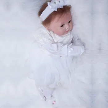 Bebe Reborn Dukke 22inch Silikone Genfødt Pige Baby Doll Legetøj 55cm Nyfødte Naturtro Realista Til Pige Babyer Gave Legetøj