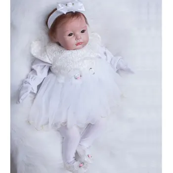 Bebe Reborn Dukke 22inch Silikone Genfødt Pige Baby Doll Legetøj 55cm Nyfødte Naturtro Realista Til Pige Babyer Gave Legetøj