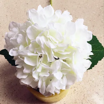 Bedst Sælgende Hortensiaer 5Pcs Lang 80cm Kunstige Hydrangea Macrophylla Blomst til Bryllup Blomster Dekoration