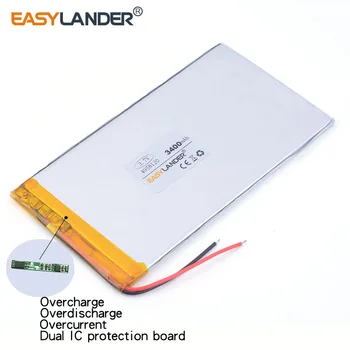 Bedste batteri mærke engros PL4958120 3,7 V 3400MA batteri til tablet PC batteri til Hyundai A7HD Magt mobile Power bank
