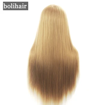 Bedste Europa Mannequin Hoved Med Blonde Hair Salon Træning Kvindelige Mannequin Hoved Frisurer Kosmetologi Frisør Hoved Model
