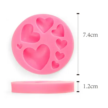 Bedste Kvalitet 3D-DIY Hjertet Fondant Skimmel Silikone Kage Udsmykning Håndværk Sukker, Chokolade Skimmel