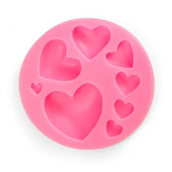 Bedste Kvalitet 3D-DIY Hjertet Fondant Skimmel Silikone Kage Udsmykning Håndværk Sukker, Chokolade Skimmel