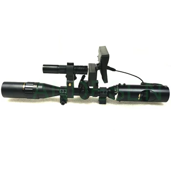 Bedste Sniper Udendørs Jagt Optiske Syn Taktiske Riffelsigte Infrarød lommelygte med LCD-night vision For scope