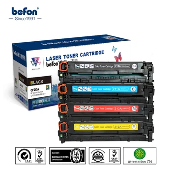 Befon Farve Tonerkassette 210, der er Kompatibelt til HP CF210A CF211A CF212A CF213A 131A LaserJet Pro 200 farve M251nw M276n/nw