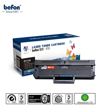 Befon Sort Genopfyldt D111S Blækpatron Kompatibel med Samsung MLT-D111S ML111 111 111S tonerpatron M2020 2022W 2070W Printer