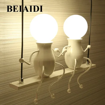 BEIAIDI Moderne Tegnefilm Dukke LED væglampe Kreative Monteret Strygejern Væg Sconce Lys for Kids Baby Soveværelse Korridor væglampe