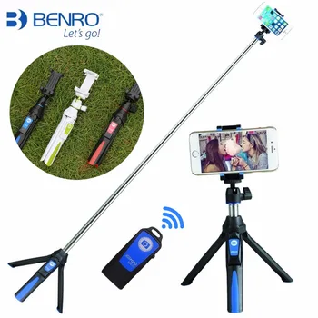 Benro MK10 Håndholdte & Stativ Combo Selfie Stick med Bluetooth Fjernbetjening & GoPro Adapter Til iPhone 7 Sumsang Galary Huawei