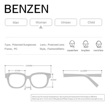 BENZEN Klassiske Solbriller Kvinder Brand Design Polariseret UV 400 Overdimensionerede Solbriller Kvindelige solbriller Nuancer Med Sagen 6088