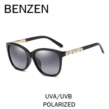 BENZEN Polariserede Solbriller Kvinder Brand Designer Pearl Kvindelige solbriller Nuancer Damer Føreren til at Køre Briller Med Case-6380