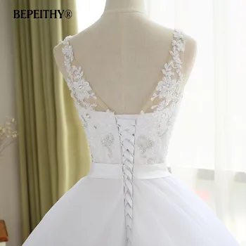 BEPEITHY V Hals Vintage Bryllup Kjole Med Bælte Vestido De Novia Casamento Ramme brudekjoler 2017 Bolden Kjole