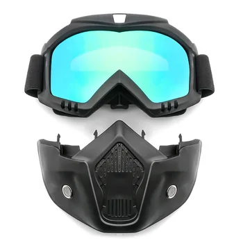 Beskyttelsesbriller ansigtsmaske Vindtæt Støvtæt UV-beskyttelse Briller, Maske, Aftagelig Cykel Motorcykel Taktiske Briller Masker