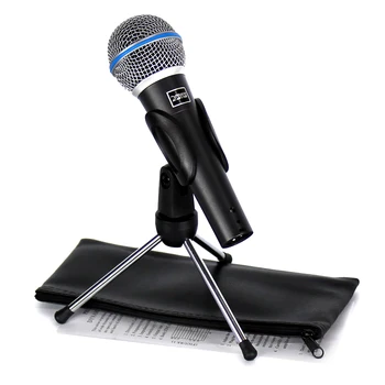 BETA 58A Microfono Professionel Vokal Dynamisk Kabel Mikrofon Med Desktop Mic Stand Til at Synge Fase Sanger KTV Karaoke Mixer
