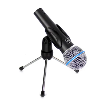 BETA 58A Microfono Professionel Vokal Dynamisk Kabel Mikrofon Med Desktop Mic Stand Til at Synge Fase Sanger KTV Karaoke Mixer