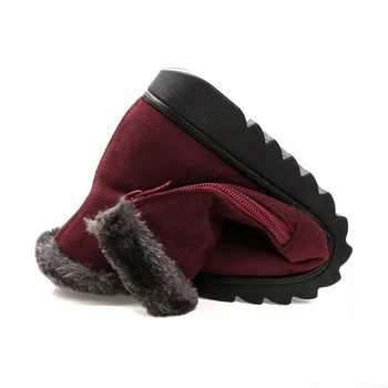 BEYARNE kvinder og vinter sko til kvinder ankel støvler den nye 3-farve-mode afslappet mode fladskærms varm kvinde sne støvler gratis fragt