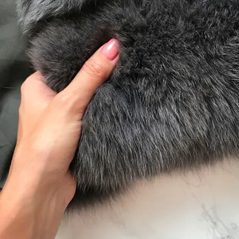 BFFUR Kvinder Ræv Pels 2017 Nye Korte Tykke Fox Fur Vinter Kvindelige Jakke med Lange Ærmer i Ægte Pels Naturlige BF-C0011