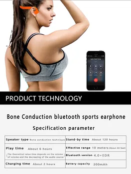BGreen Bone Conduction Sport Bluetooth 4.0 Øretelefon Mobiltelefon Stereo Hovedtelefoner Headset Mikrofon Mikrofon, Der Understøtter Håndfri Opkald