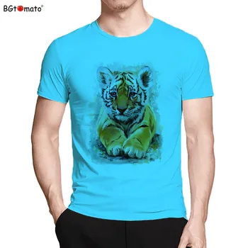 BGtomato T-shirt Sød lille tiger 3d printede t-shirts Hot salg cool sommer kortærmet tshirt mænd Billige salg mærke mandlige shirt