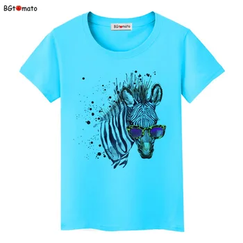 BGtomato Zebra, leopard solbriller, t-shirt women ' s fashion tendens til at køle om sommeren toppe Mærke af God kvalitet casual t-shirts