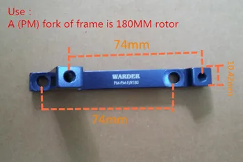 Bike cykel skivebremse rotorer adapter adapter PM-F/R 180mm rotor forreste eller bageste cykel dele guld rød blå