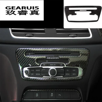 Bil Carbon Fiber Strip Aircondition CD-Panel Dekorative Dække Trim Auto Interiør Tilbehør Bil Styling Klistermærke til Audi Q3