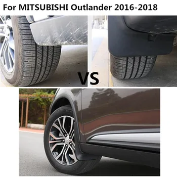 Bil dækning, plast fender bløde skærmen beskytte klap splash mudder vagt ramme en del 4stk For Mitsubishi Outlander 2016 2017 2018