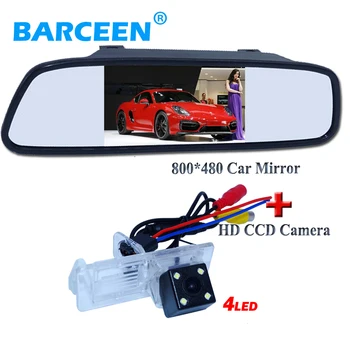 Bil førerspejlets kamera 4 LED+placering solskærmen 4.3