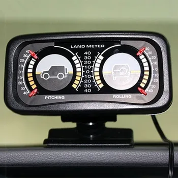 Bil hældning meter bil justerbar roterende balancer Hældning instrument med lys Hældning meter SUV Bil Guide bolden TR313