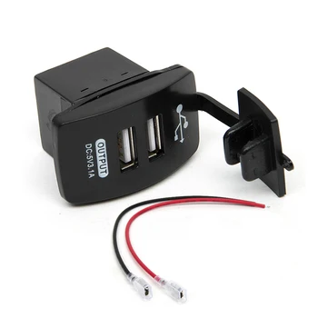 Bil Oplader 5V 3.1 Dual USB Oplader Stik strømforsyningen til Bilen Blå LED-Stik Splitter Power Adapter Stikkontakt Oplader