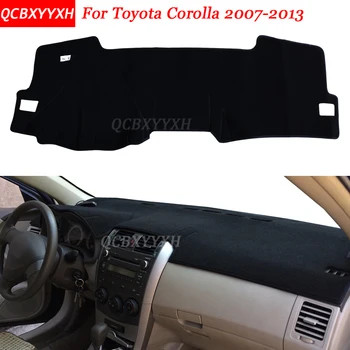 Bil Styling Betjeningspanel Undgå Lys Pad Polyester For Toyota Corolla 2007-2013 Instrument Platform Bruser Dække Beskyttende Måtter